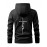 [Plus Size Sports Jacket] Lightweight Windproof Men's Plus Size Sports Jacket | Embroidered Letters, Zippered Pockets, Durable, Breathable, Machine Washable for All Seasons