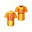 1pc LAFLEUR 16 Retro Vibrant Yellow Sports Jersey - Embroidered Lettering, Breathable & Moisture-Wicking Polyester, V-Neck, Short Sleeve, Loose Fit for Casual, Streetwear, Team Sports, Party - Unisex Adult & Youth Football Top