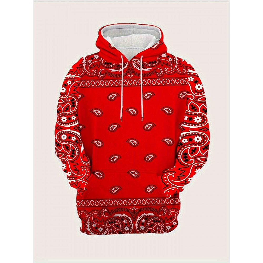 Men's Plus Size 3D All-Over Print Hooded Sweatshirt with Wolf & wild/neutral color patterns - Warm Winter Sweater for Parties, Casual Wear, Christmas & New Year Events - Machine Washable Pullover Gift, PLUS SIZE